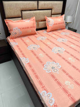 Load image into Gallery viewer, A-3546 - Pure Cotton 180 TC Queen Size Double Bedsheet (228X254) with Two Pillow Covers (43X68)
