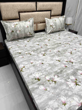 Load image into Gallery viewer, A-3558 - Pure Cotton 180 TC Queen Size Double Bedsheet (228X254) with Two Pillow Covers (43X68)
