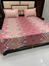 Load image into Gallery viewer, A-2254 - Pure Cotton 180 TC Queen Size Double Bedsheet (228X254) with Two Pillow Covers (43X68)
