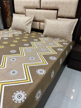 Load image into Gallery viewer, A-2263 - Pure Cotton 180 TC Queen Size Double Bedsheet (228X254) with Two Pillow Covers (43X68)
