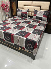 Load image into Gallery viewer, A-2289 - Pure Cotton 180 TC Queen Size Double Bedsheet (228X254) with Two Pillow Covers (43X68)

